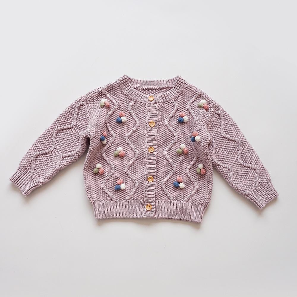 Girls' Knitted Sweater Coat.