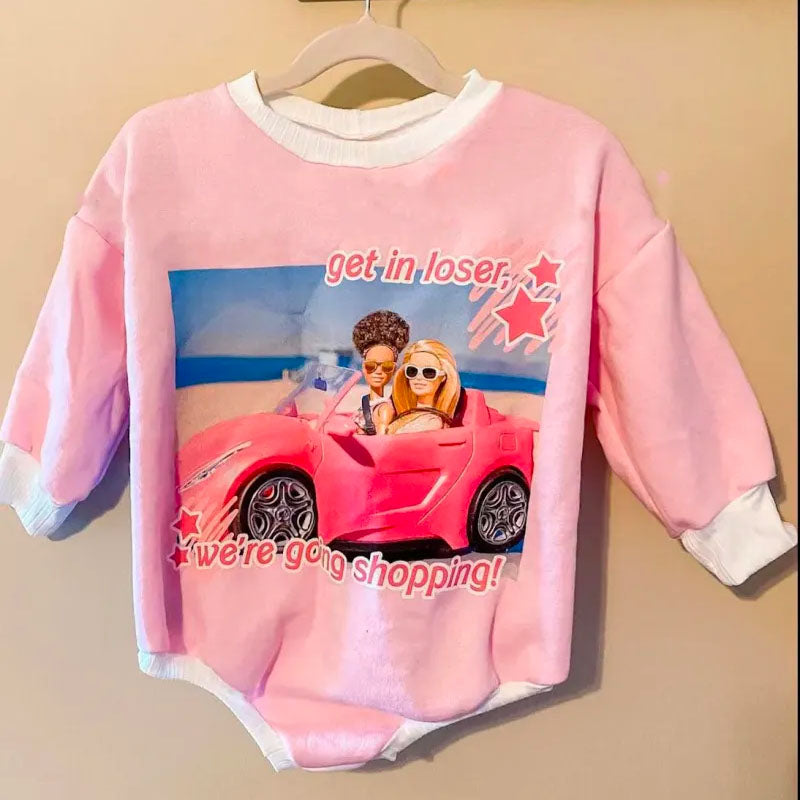 Baby Barbie Print Romper.
