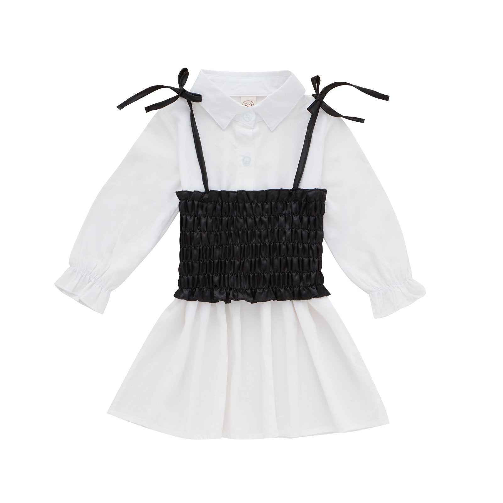 Bubble Suspender Shirt Skirt Sets-visikids
