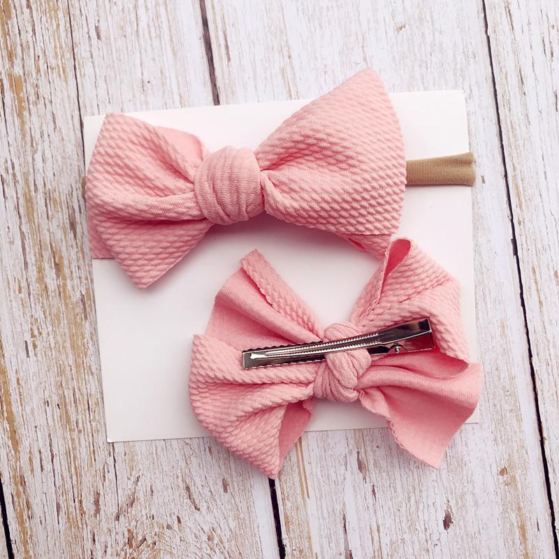 2-Piece Baby Bow Hair Band + Hair Clip-visikids