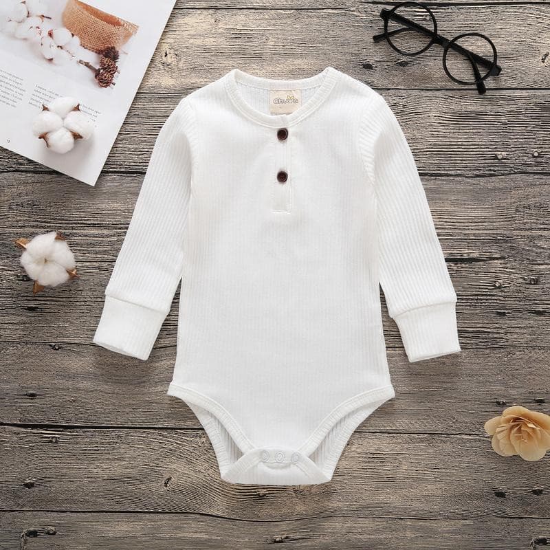 Baby Solid Color Romper.