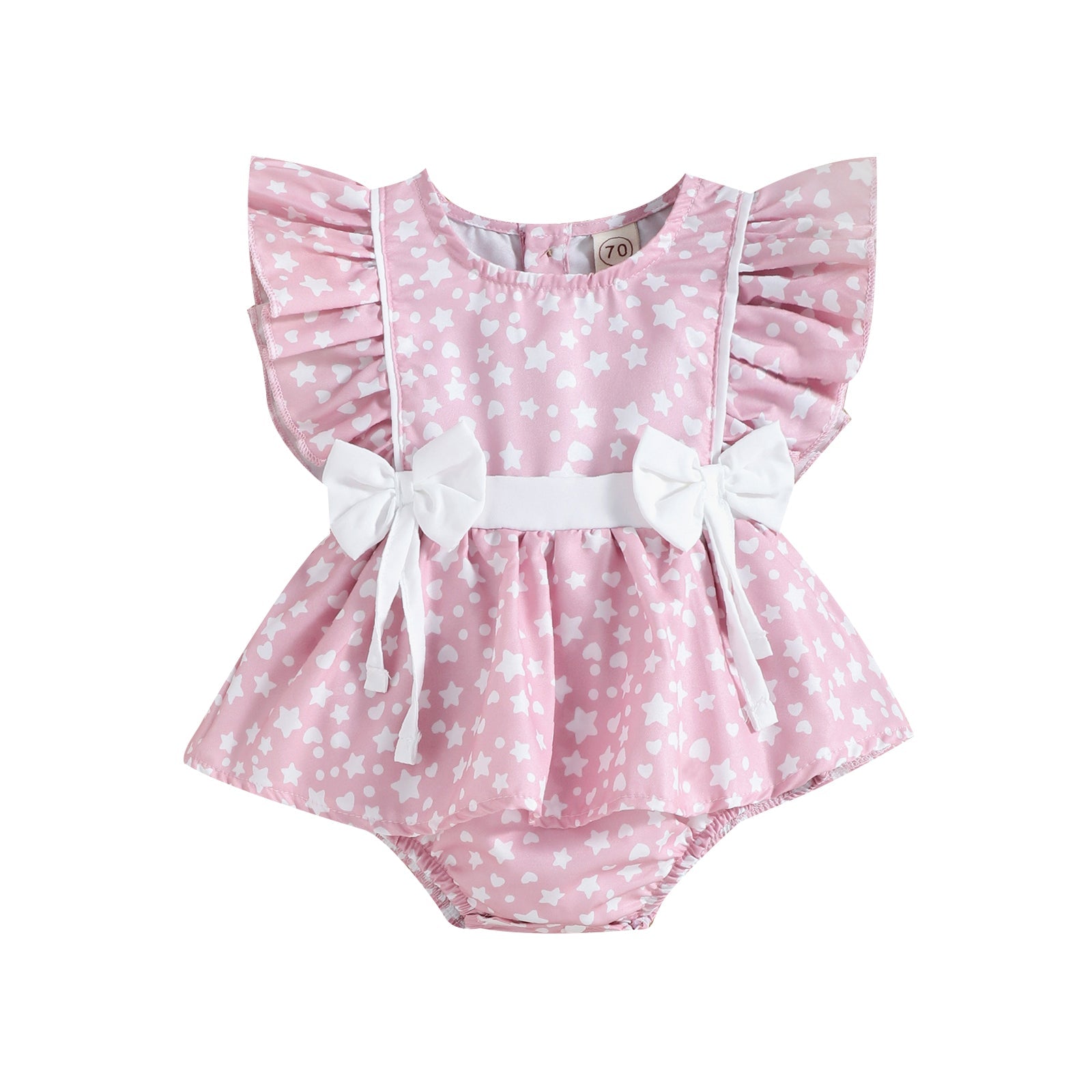 Baby Girl Bow Romper.