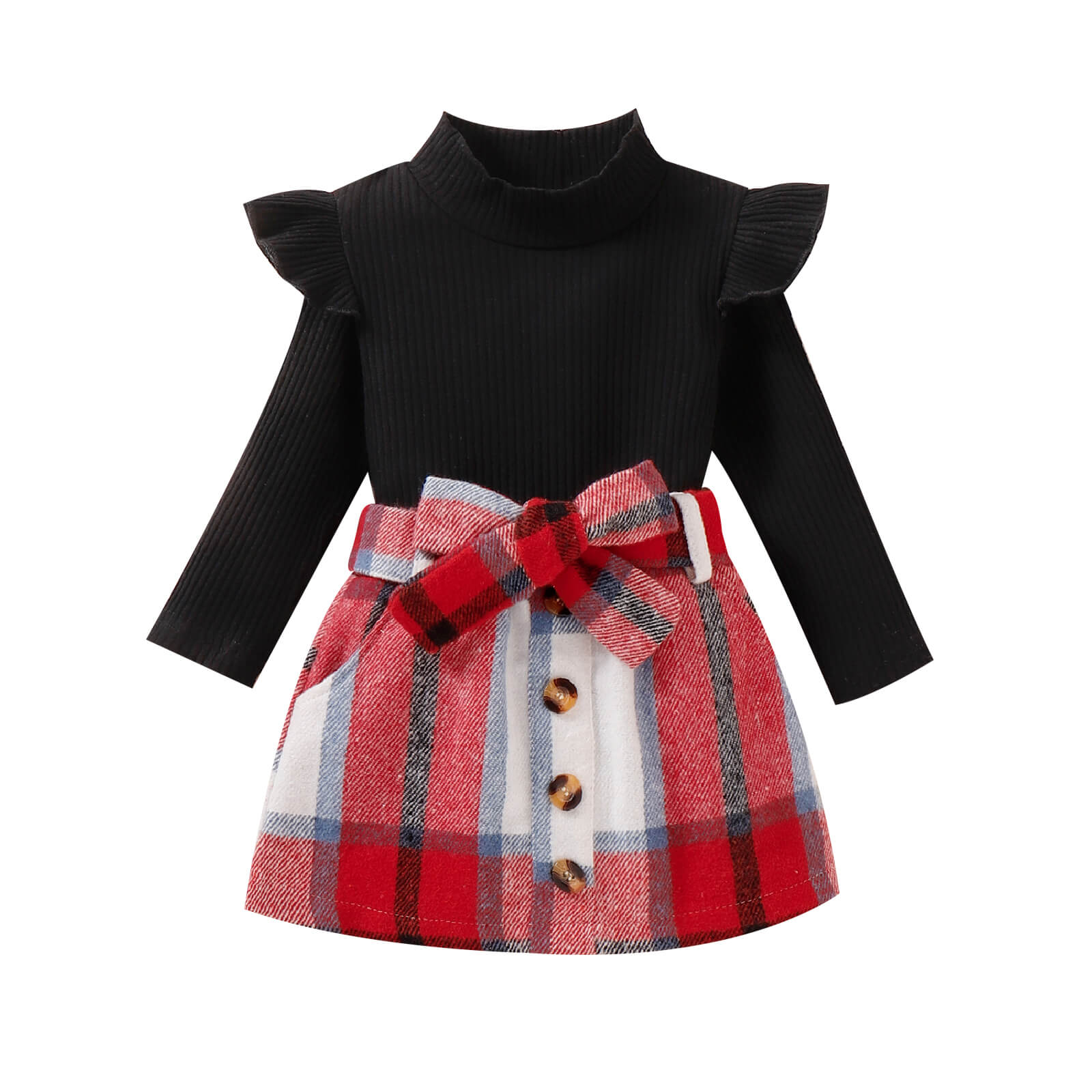 Toddler Plaid Skirt Set.