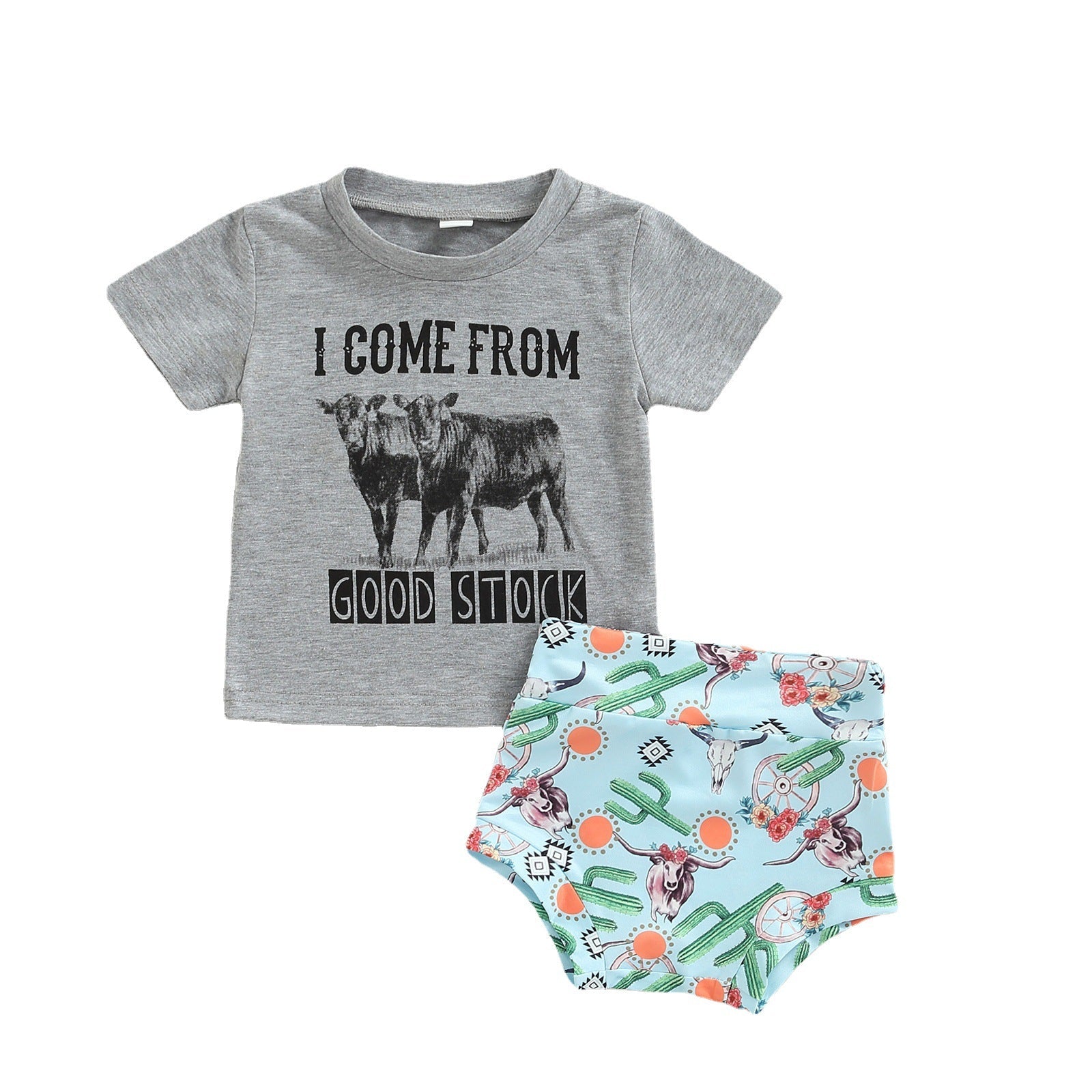 Baby Cow Printed Suit.