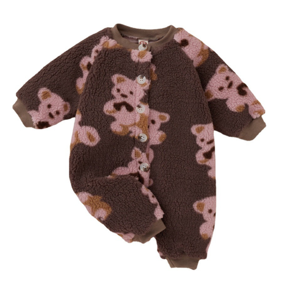 Baby Bear Lamb Wool Jumpsuit.