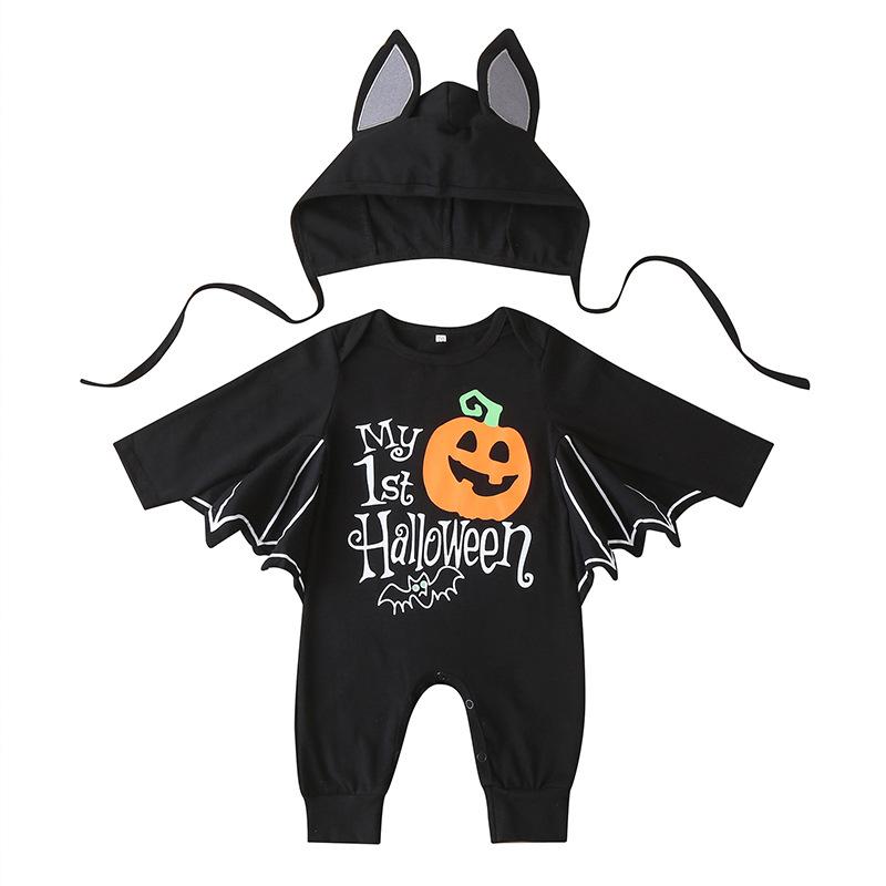 2-Piece Baby Halloween Bat Jumpsuit-visikids