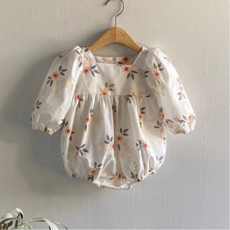 Baby Girl Floral Printed Rompers-visikids