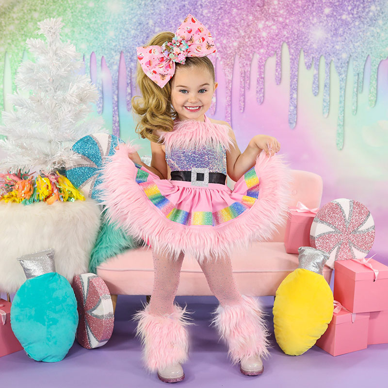Baby Christmas Skirt Romper +Leg Warmers