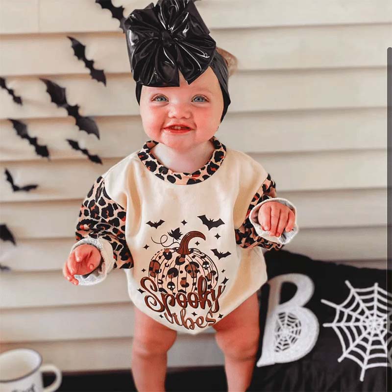 Baby Spooky Vibes Print Rompers.