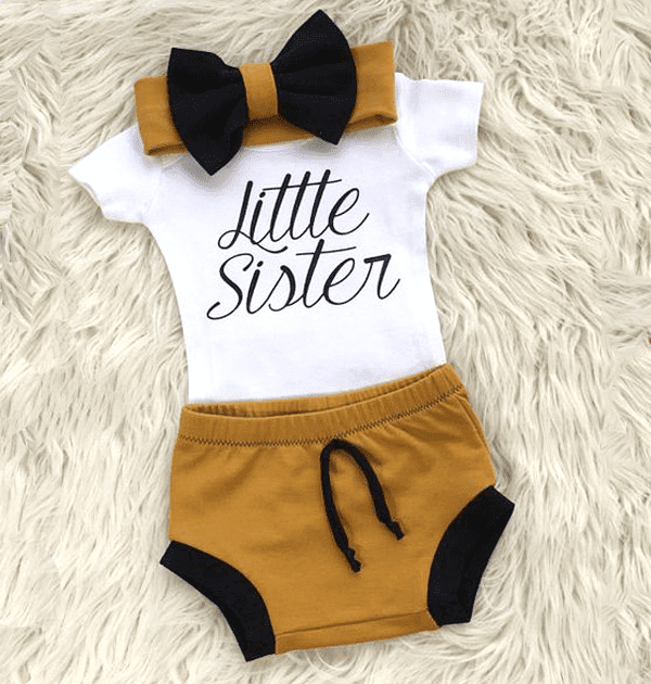 3-piece Baby Littler Sister Suit.