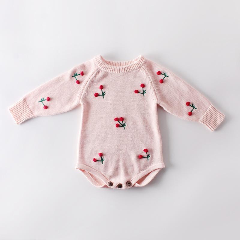 Baby Cherry  Knit Jumpsuit.