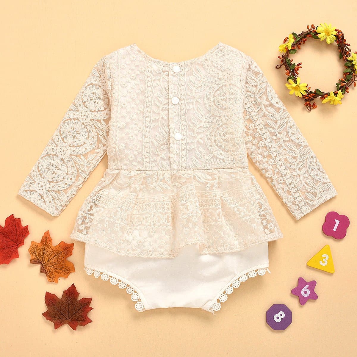 Baby Girl Lace Romper Dresslulububbles