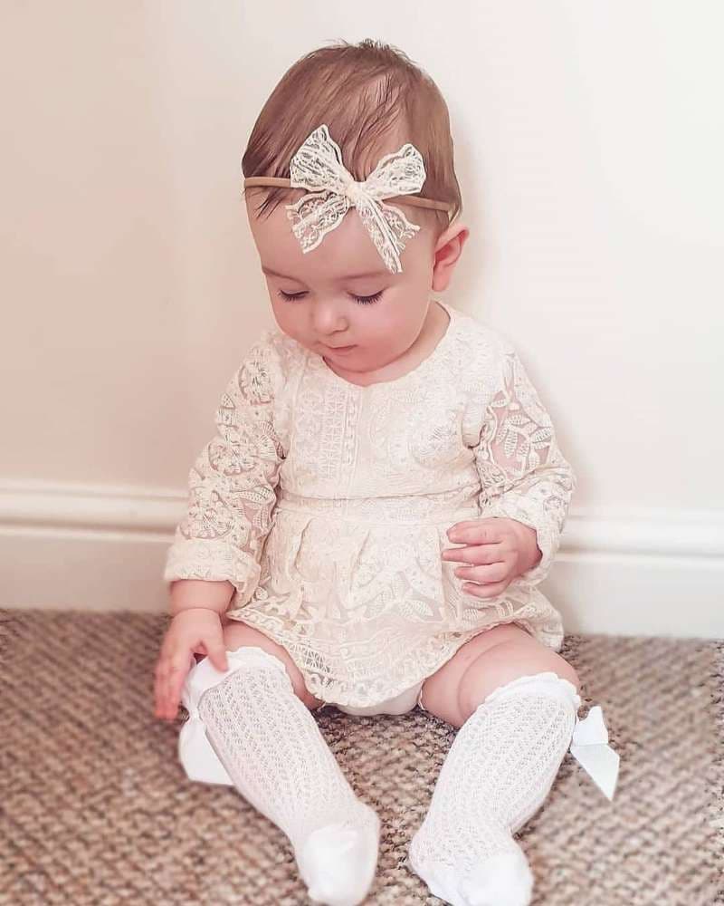 Baby Girl Lace Romper Dresslulububbles