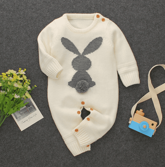 Baby 3D Rabbit Sweater Outfits.
