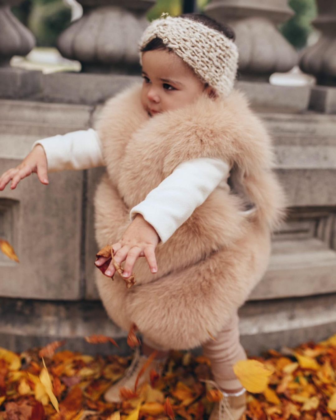 Faux fur vest sale for baby girl