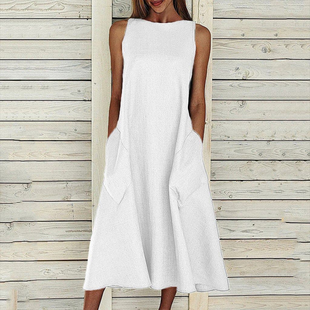 Casual Cotton Linen Maxi Dresses.