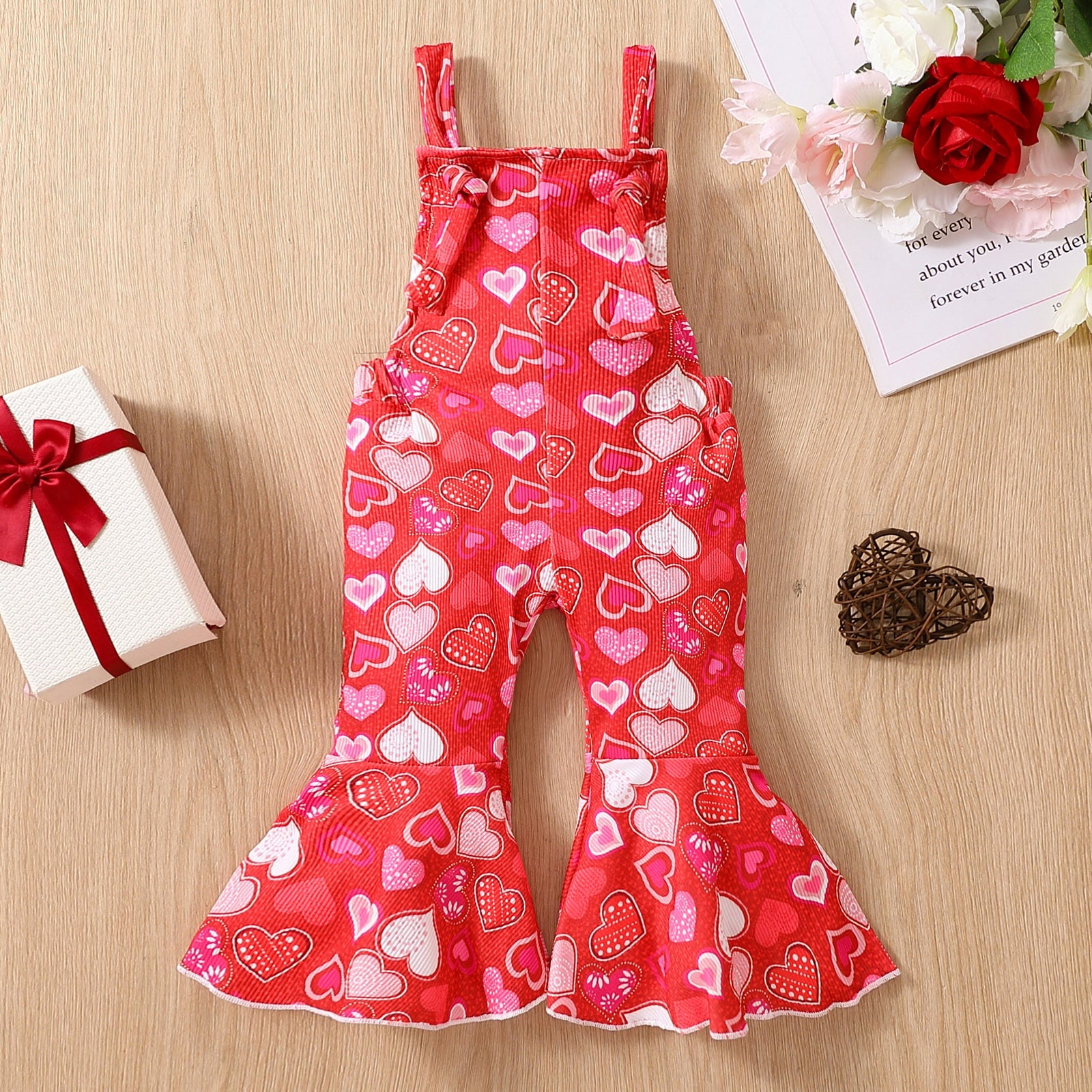 Toddler Valentine's Day Heart Jumpsuitlulububbles