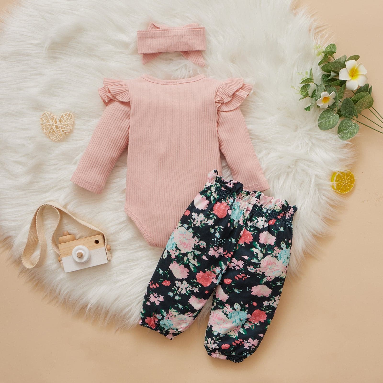 3-Piece Baby Floral Suits-lulububbles
