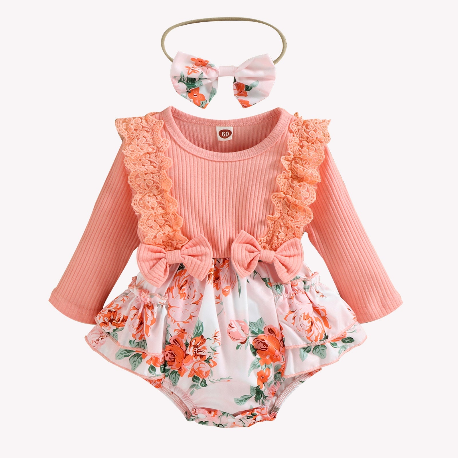 2-Piece Baby Lace Romper.