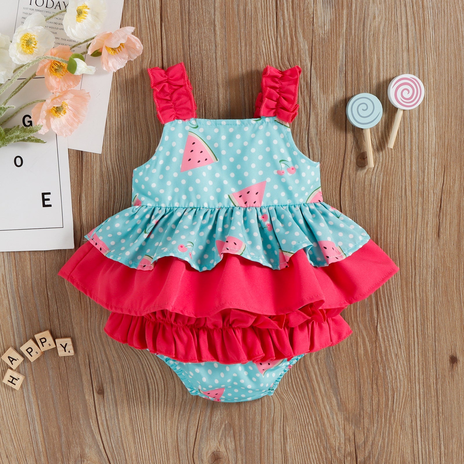 Watermelon romper baby outlet girl