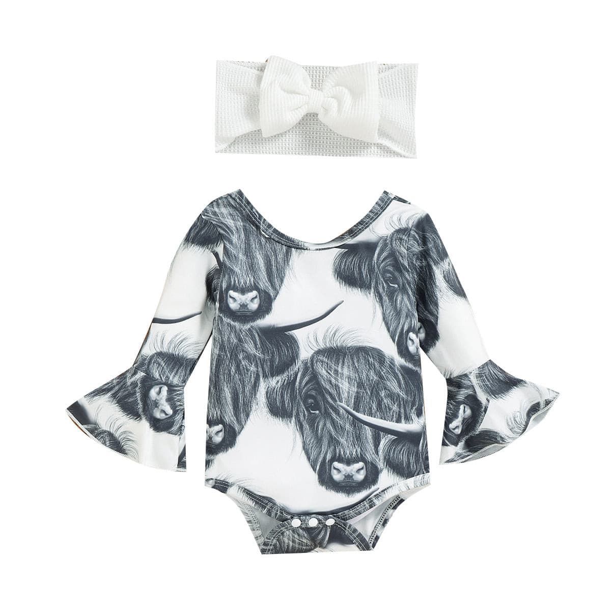Baby Cow Print Rompers.