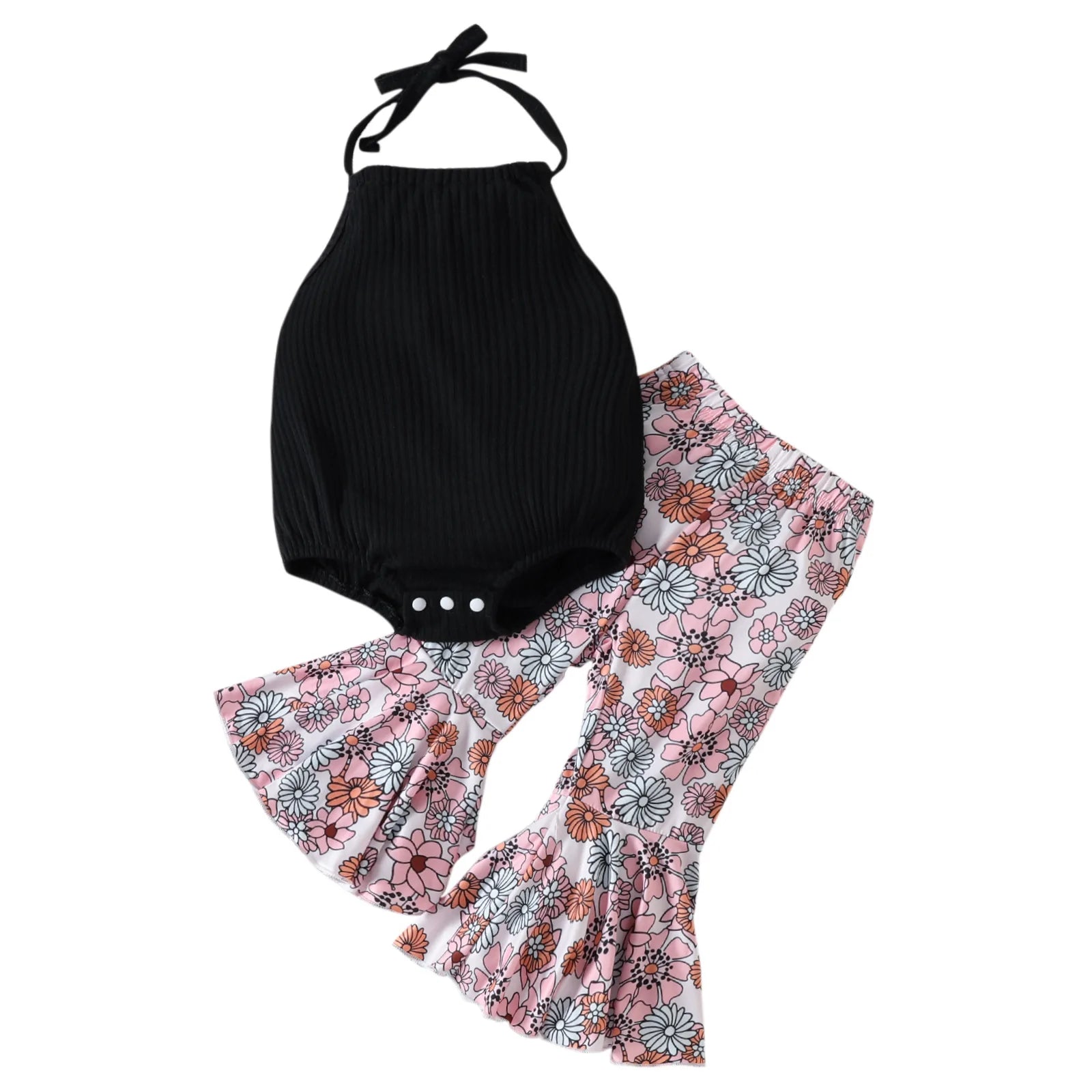 Baby Floral Flared Trousers Sets.