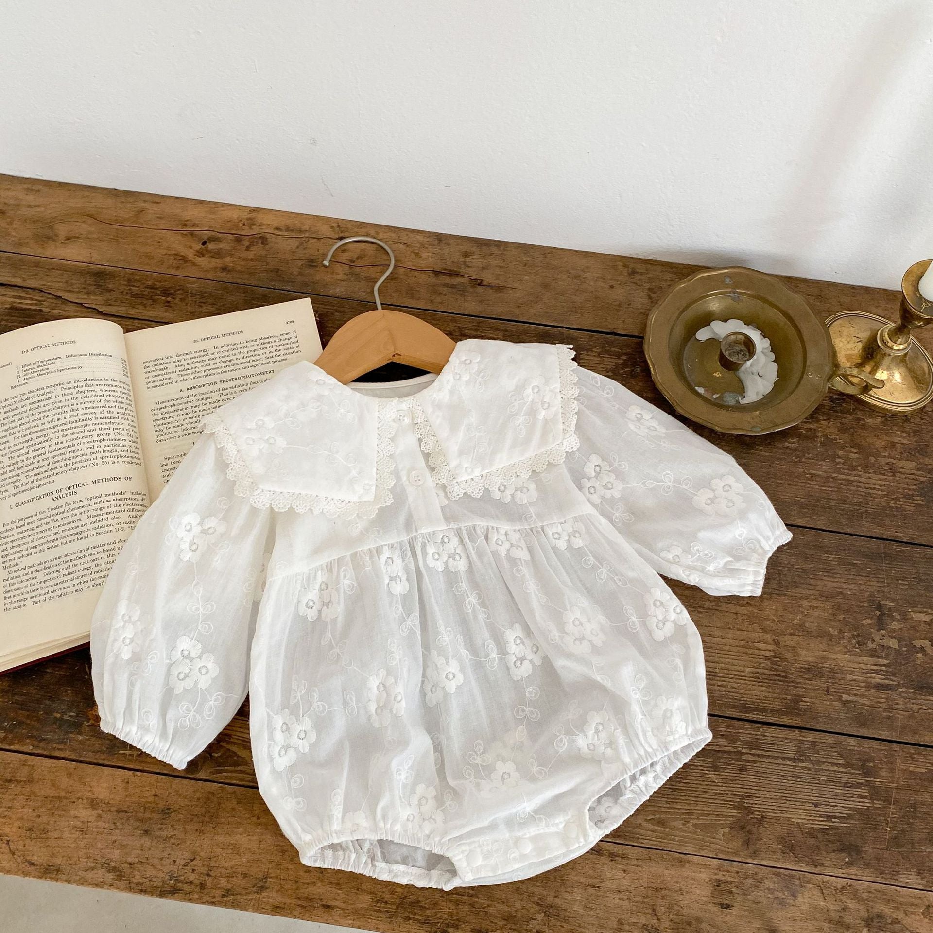 Baby Thin Embroidered Romper.