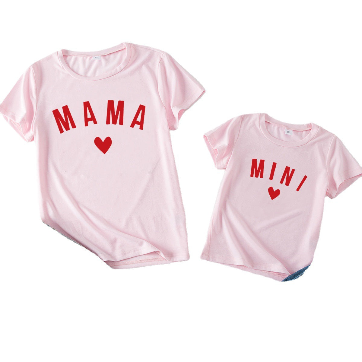 Mom And Me Letter Print Tops.