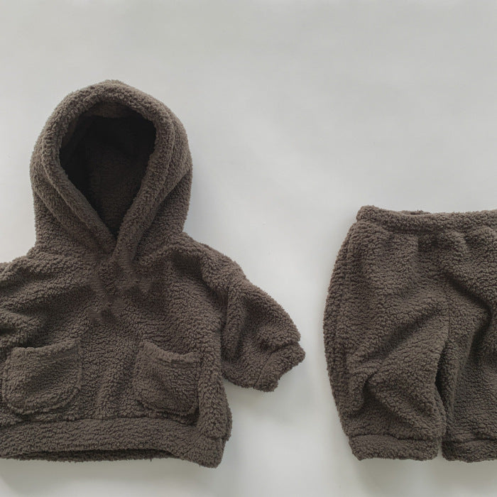 Baby Fleece Hooded Coats Set.