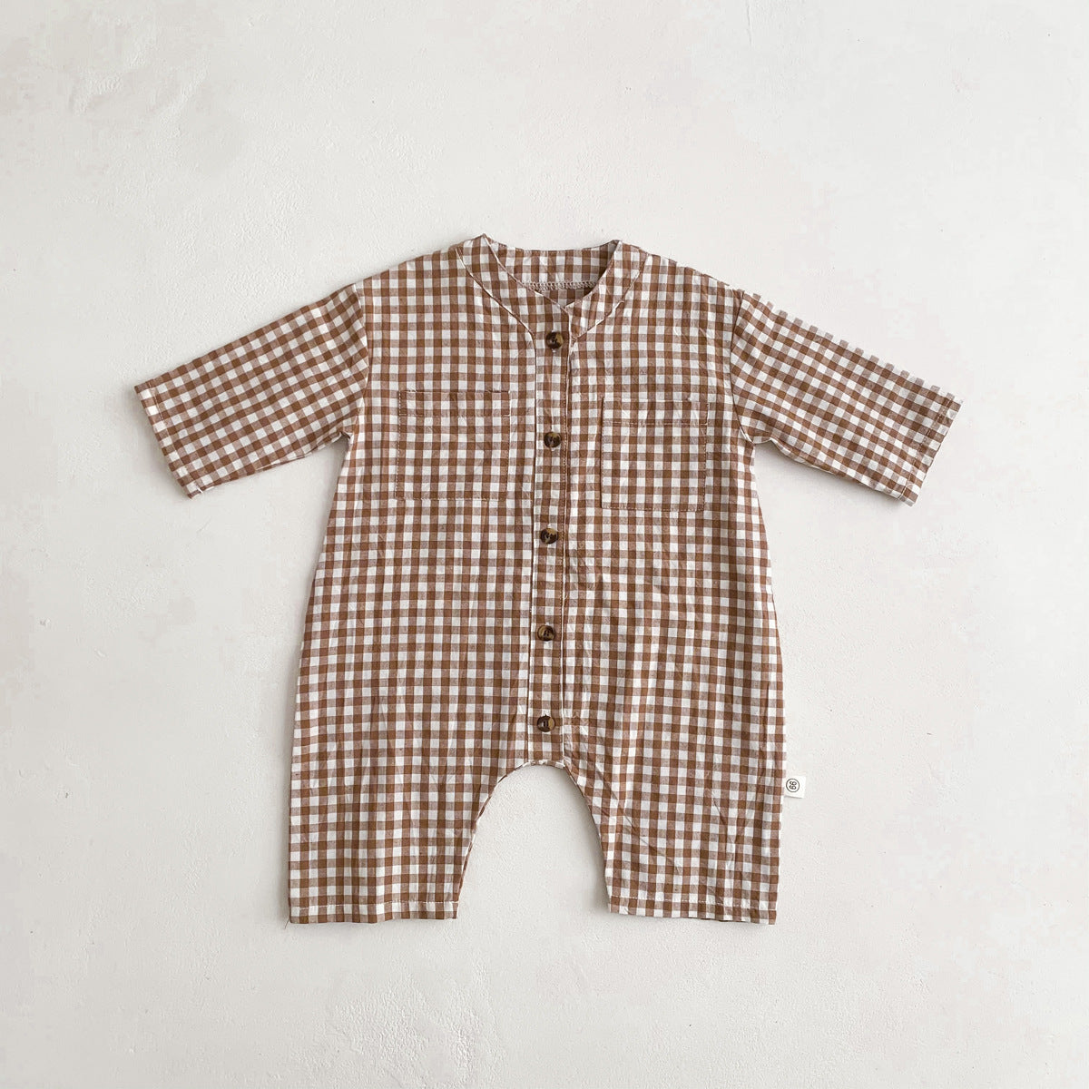 Baby Soft Checkered Jumpsuit.