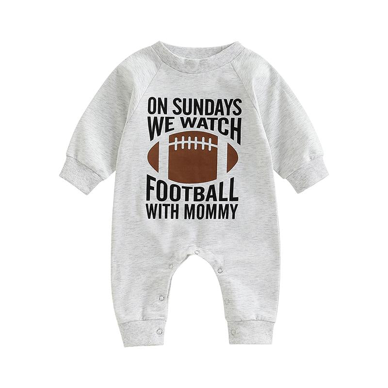 No Sundays We Watch Football With Daddy Mommy Jumpsuit.