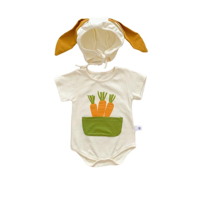 Baby Cute Carrot Rabbit Onesie with Hat.