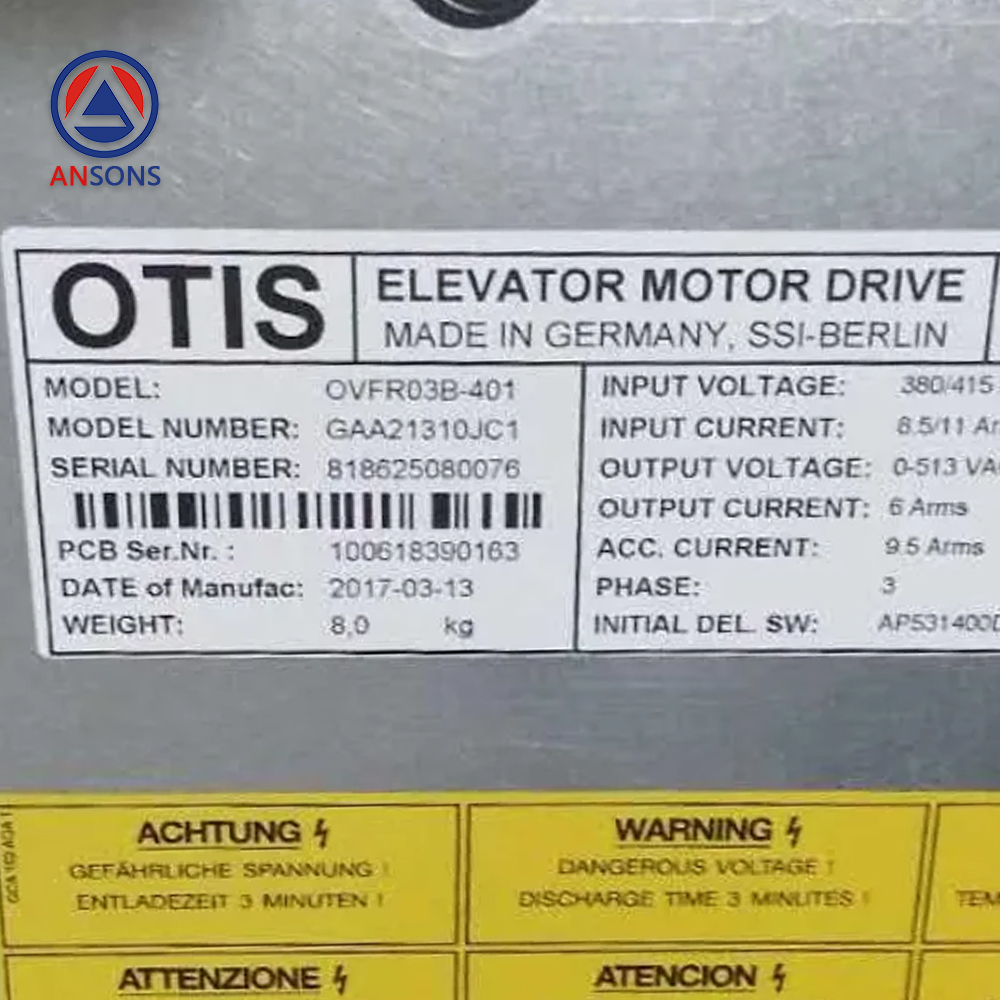 OTIS Elevator Drive Inverter GAA21310JC10 GBA21310JC10 GAA21310JC20 GBA21310JC20 Ansons Lift Spare Parts