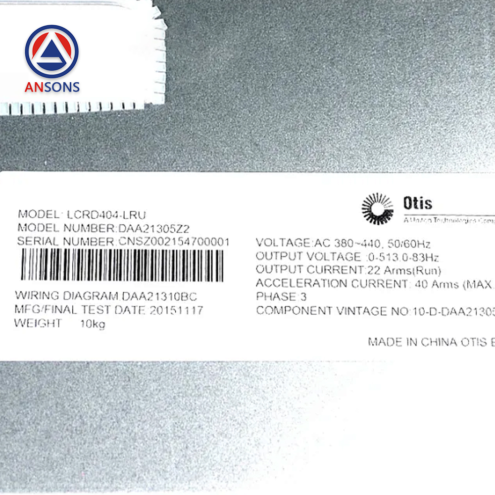 OTIS Elevator Drive Inverter LCRD404-LRU DAA21305Z1 DAA21305Z2 Ansons Lift Spare Parts