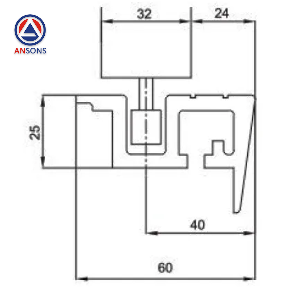 Mitsubishi Elevator Door Operator 2-Panel Center Opening Car VVVF ANSONS-XEK-9011(60) Ansons Lift Spare Parts