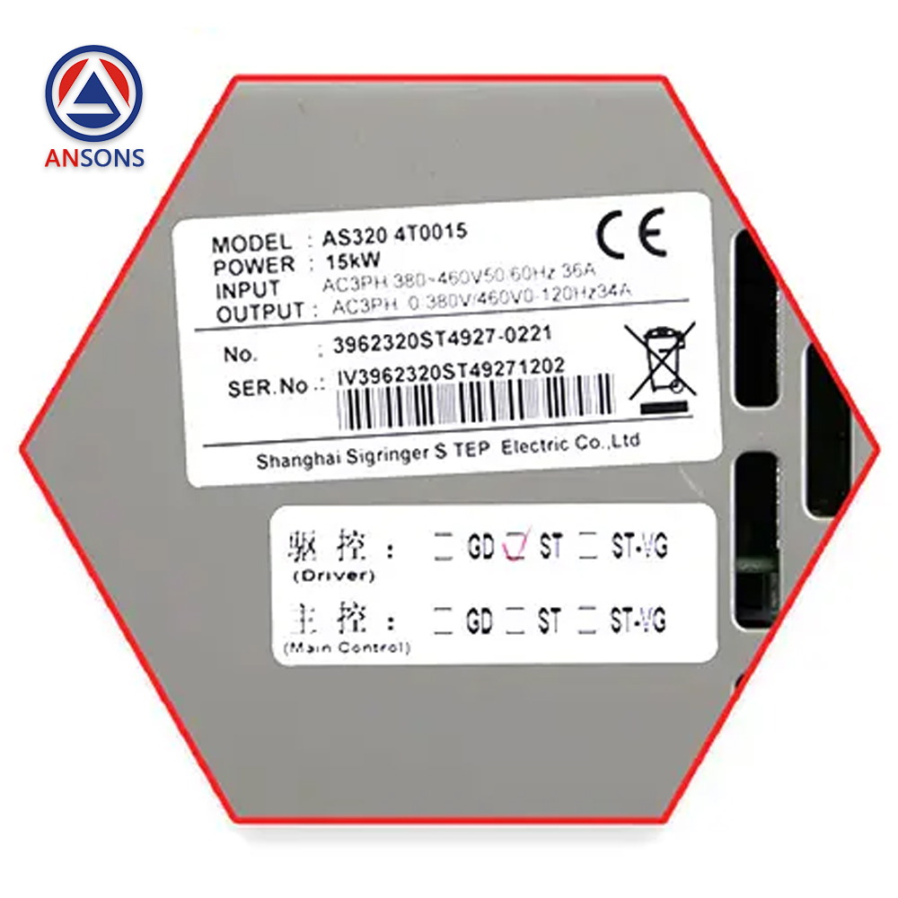 STEP Elevator Drive Inverter AS320 4T05P5 4T07P5 4T0011 4T0015 7.5KW 11KW 15KW 18.5KW 22KW 30KW Ansons Lift Spare Parts