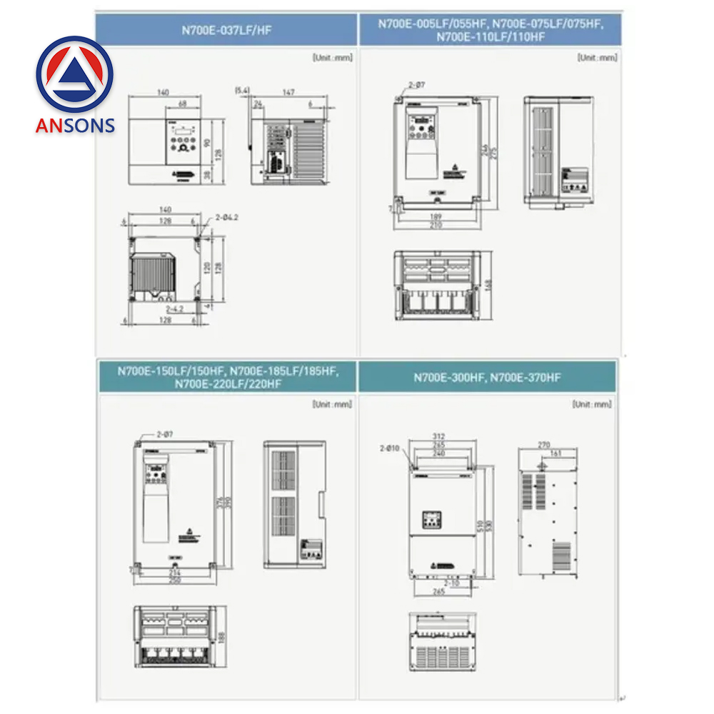HYUNDAI Elevator Drive Inverter N700E-150HF Ansons Lift Spare Parts