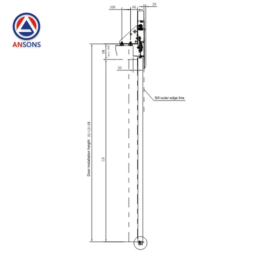Wittur Elevator Door Operator Two Panels Center Opening Car ANSONS-ECO-02C Ansons Lift Spare Parts