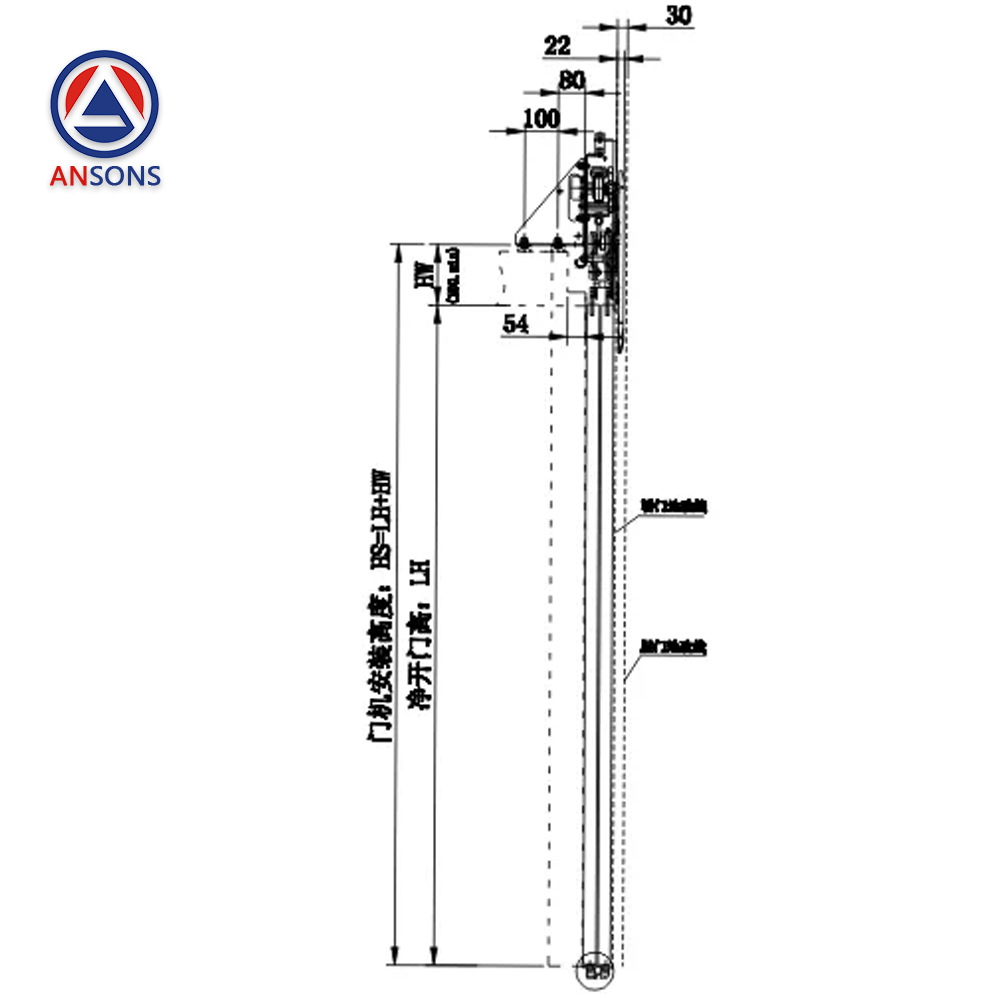 Wittur Elevator Door Operator Two Panels Center Opening Telescopic Car ANSONS-OSCAR 12L-R Ansons Lift Spare Parts
