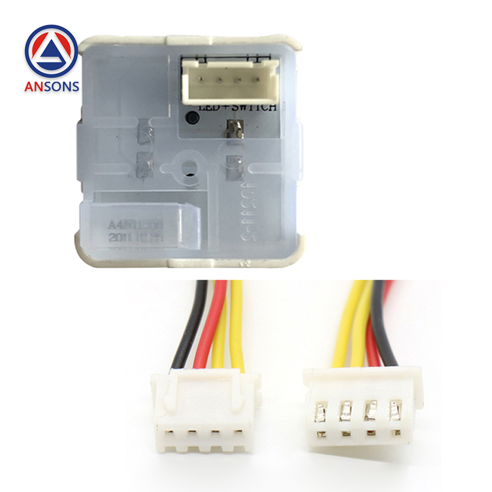 Elevator Square Push Button With Braille Red / Blue Light MT42 MTD270 A4N11286 Lift Spare Parts