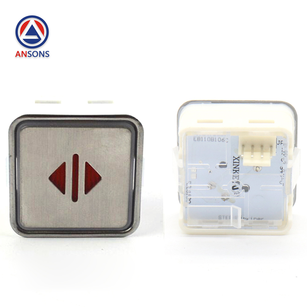 Elevator Square Push Button With Braille Red / Blue Light MT42 MTD270 A4N11286 Lift Spare Parts