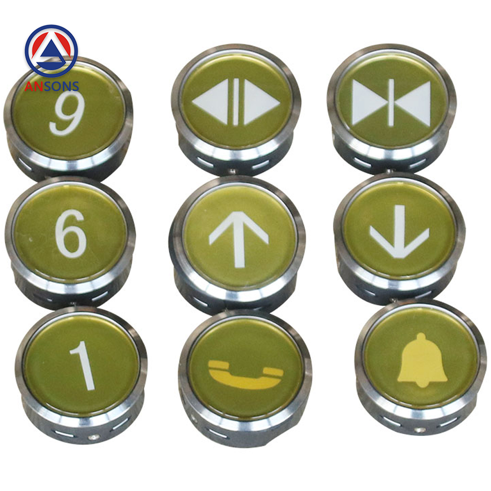 Hitachi Elevator LOP HOP Round Stainless Steel Push Button KAN-J081 13822394 38mm With Metal Buckle