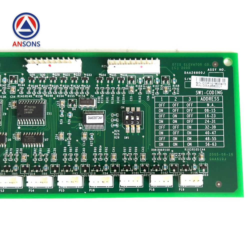 OTIS Elevator Address Communication PCB Board RS32 SW1-CODING DBA26800J1 DAA26800J1