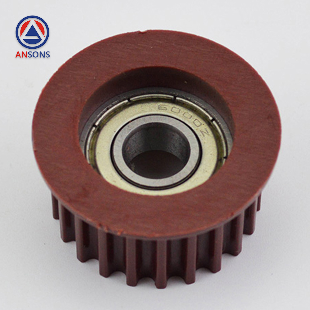 KONE Elevator Door Machine Belt Roller Synchronous Door Machine Pulley With Bracket 34mm