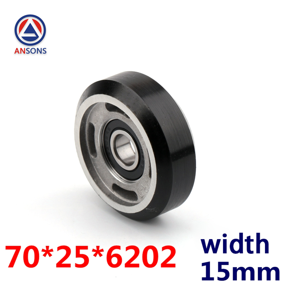 Toshiba High Speed Elevator Counterweight Roller Guide Shoe Roller 70*25*6202  9mm 15mm 90*30*6202 7mm 17mm Lift Spare Parts