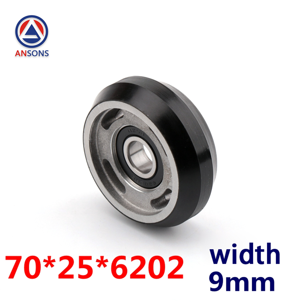 Toshiba High Speed Elevator Counterweight Roller Guide Shoe Roller 70*25*6202  9mm 15mm 90*30*6202 7mm 17mm Lift Spare Parts
