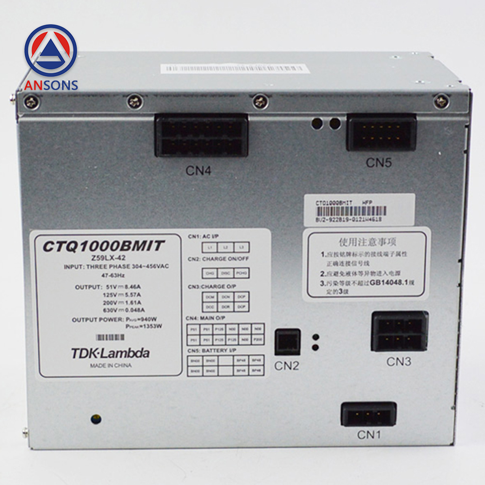 Mitsubishi Elevator Power Supply Z59LX-42 Z59LX-46 CTQ1000AMIT CTQ1000BMIT P203031C180G01 P203031C180G02 Lift Spare Parts