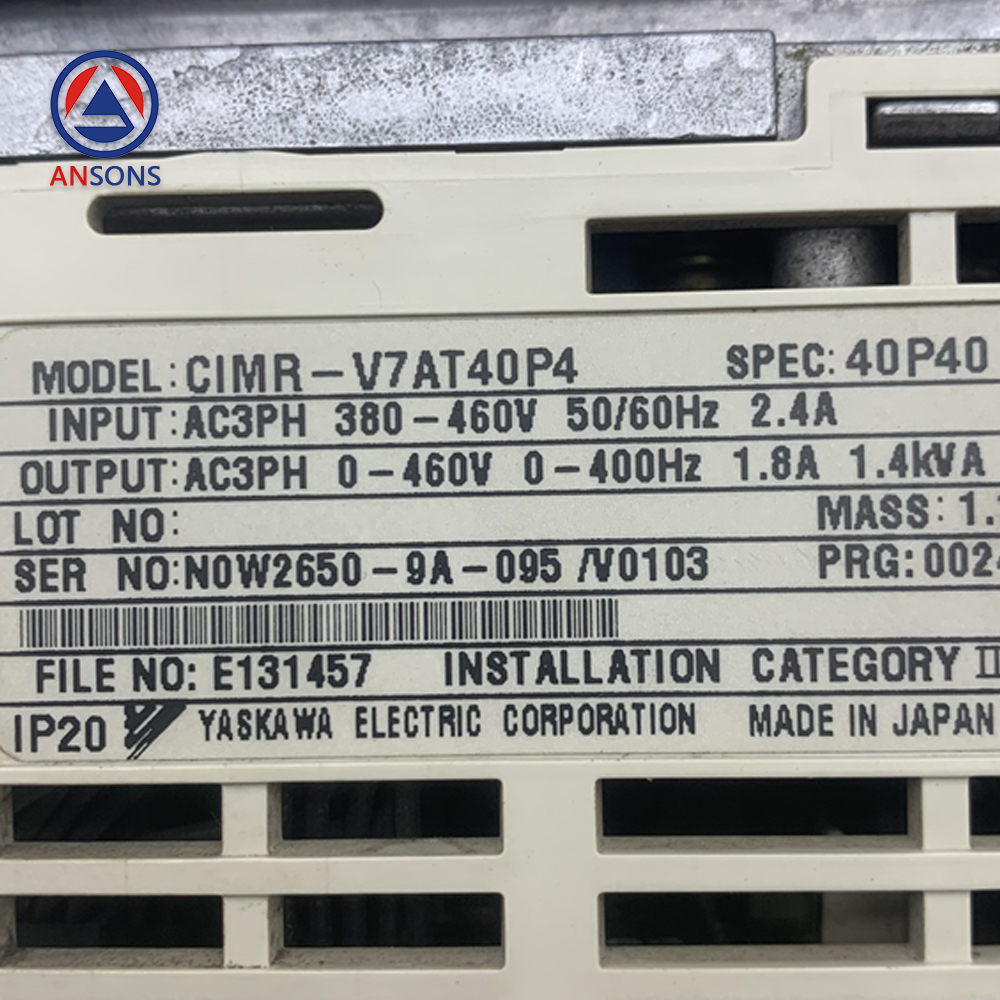 Yaskawa Elevator Drive Inverter VS-606V7 CIMR-V7AT40P4 380V 0.4KW