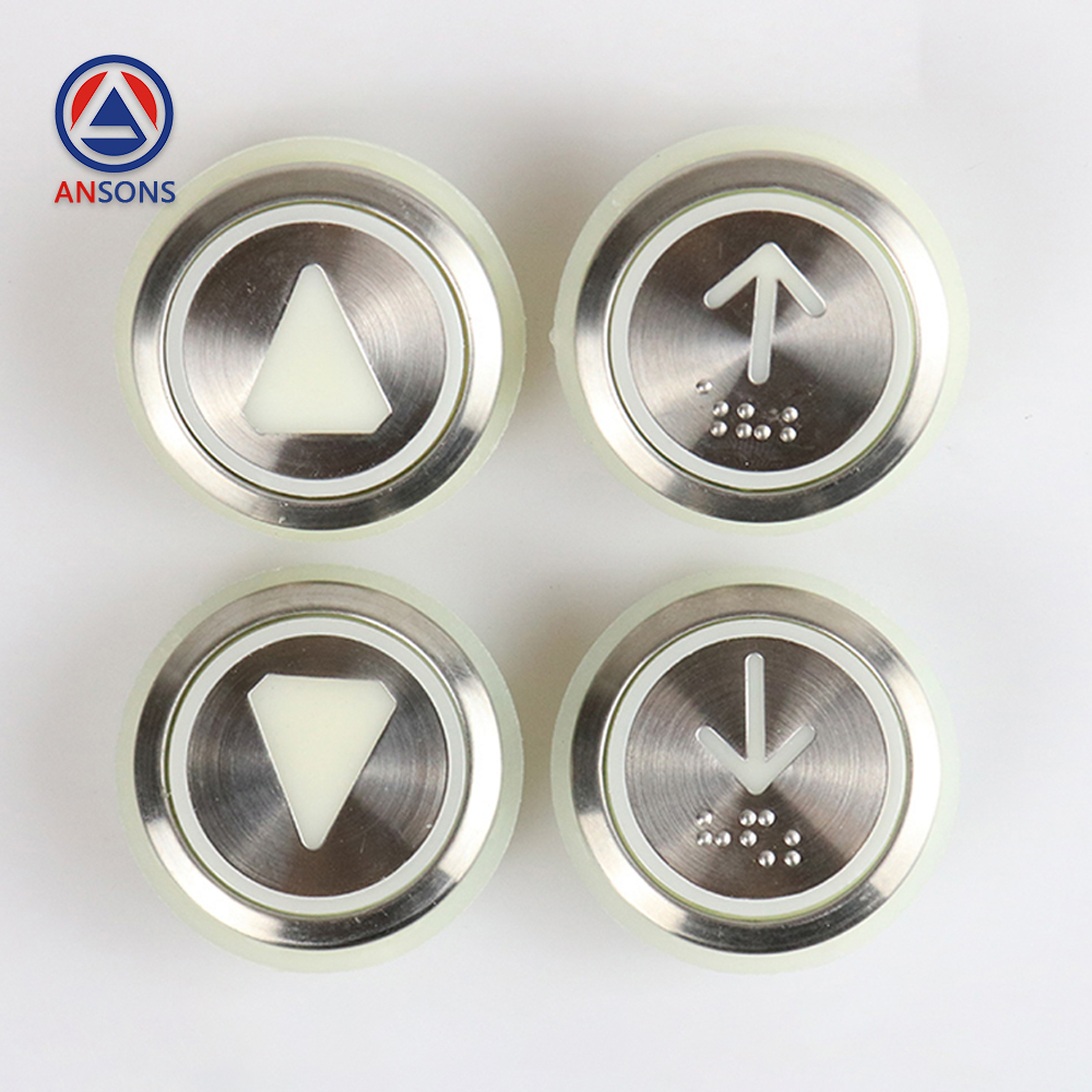 KONE Elevator Push Button KDS50 KDS300 Stainless Steel Braille Button (Message Character Slice Content) Lift Spare Parts