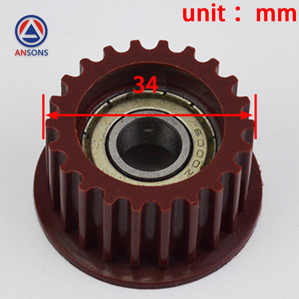 KONE Elevator Door Machine Belt Roller Synchronous Door Machine Pulley With Bracket 34mm